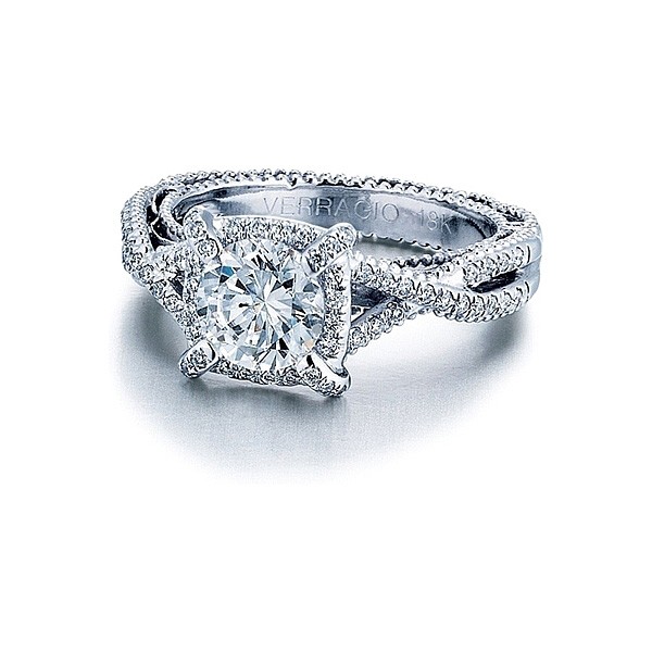 verragio twist shank diamond engagement ring