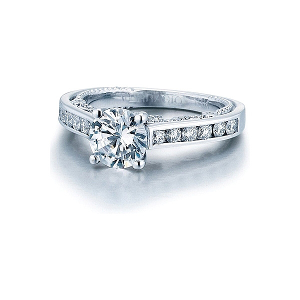 Verragio Round Brilliant Cut Channel Set Diamond Engagement Ring